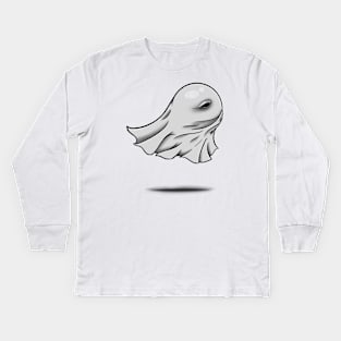 Halloween Flying Ghost Kids Long Sleeve T-Shirt